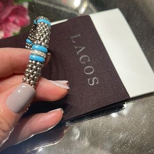 Lagos Single Station Diamond Caviar Bracelet